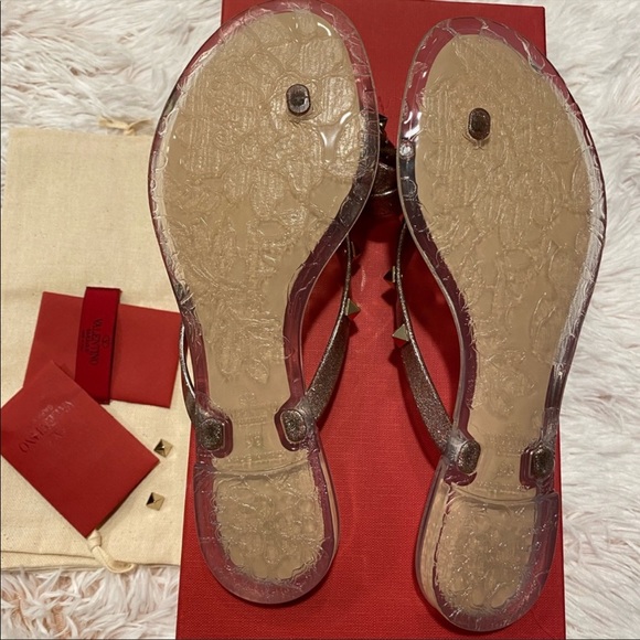 NIB Valentino rockstud glitter sandals 36 - Picture 6 of 6